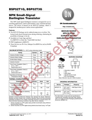 BSP52T3 datasheet  